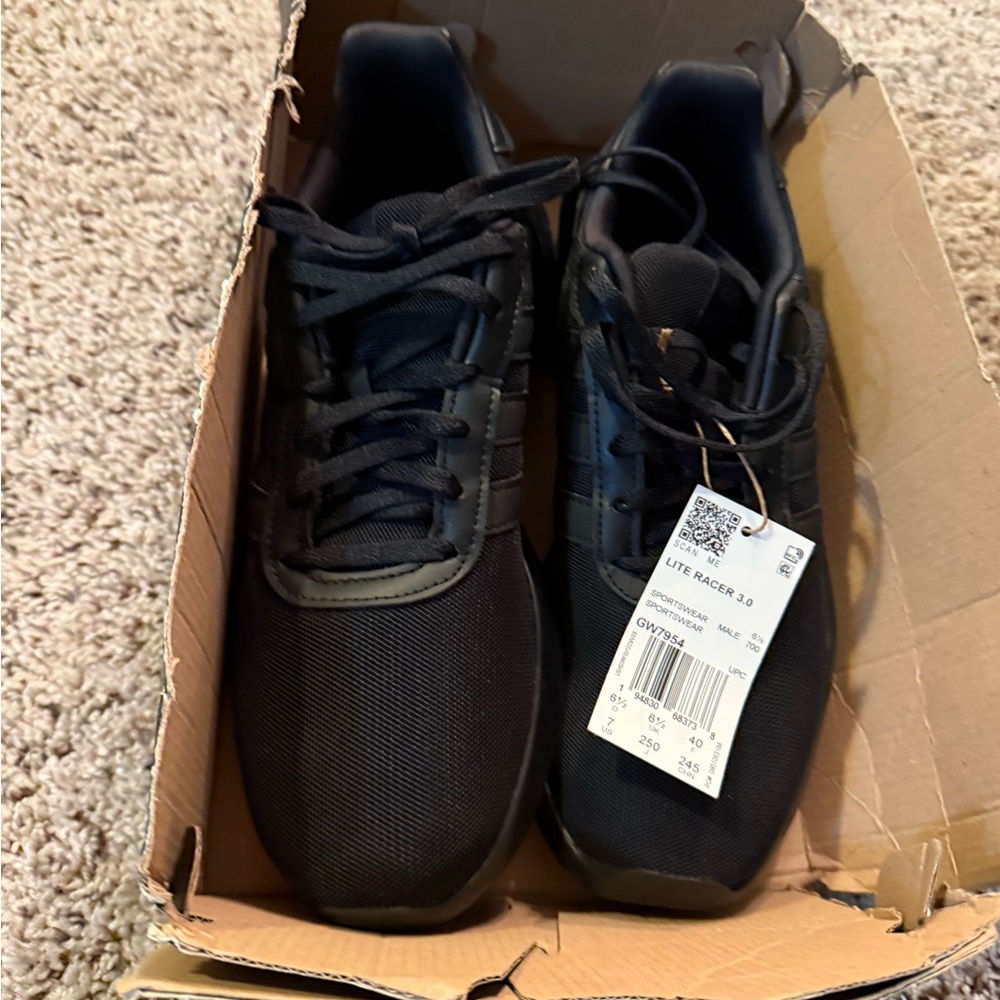 adidas Men's Black Lite Racer 3.0 Sneakers